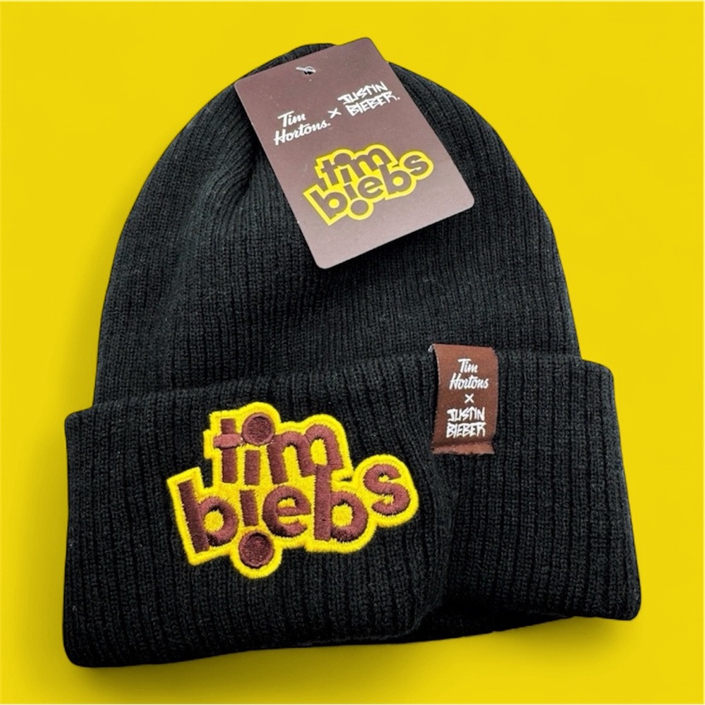 TIMBIEBS BLACK BEANIE/TOQUE
